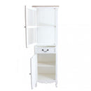 Vetrina Cuore 50x37x170 h cm in Legno di paulownia Bianco