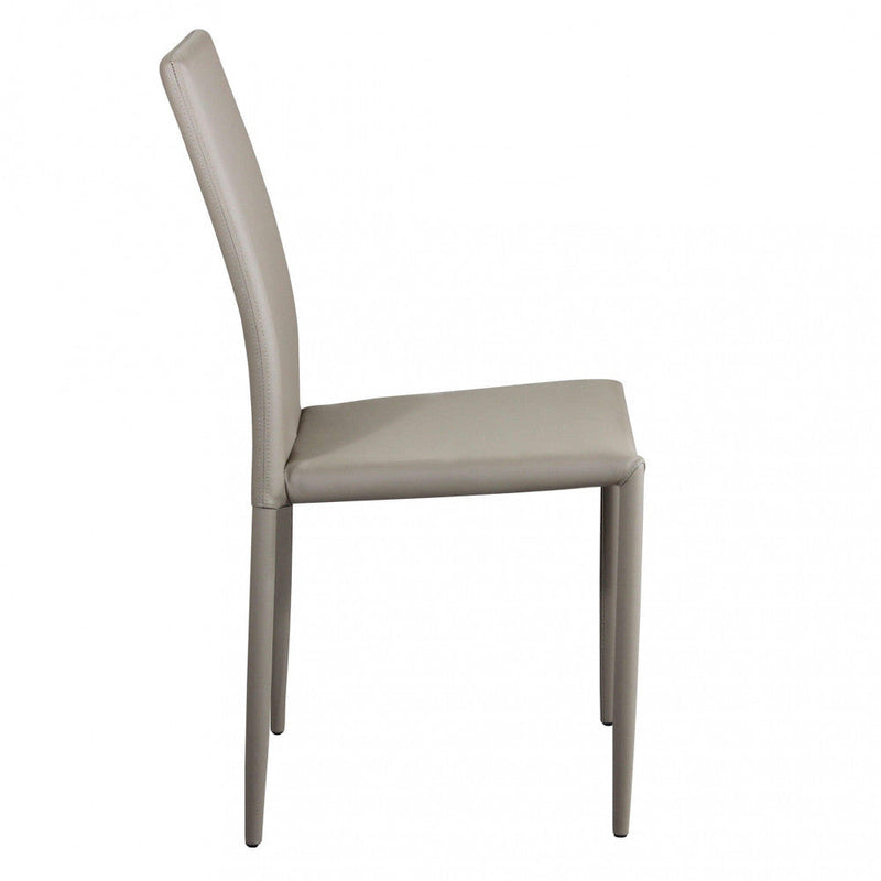 Sedia Cammie 41x50x91 h cm in Similpelle Tortora