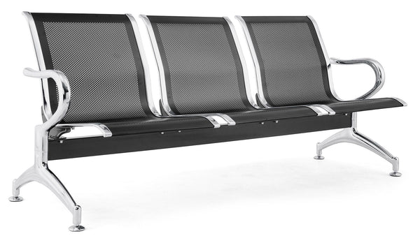 acquista Bank für Wartezimmer 3 Sitzplätze in Black Tosini Office Steel