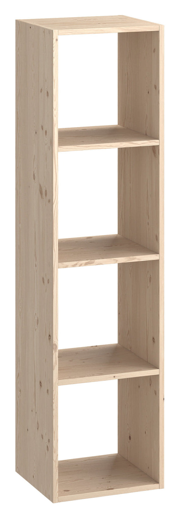 acquista Pensile Libreria 4 Ripiani 36x30x139 cm in Legno di Pino Naturale