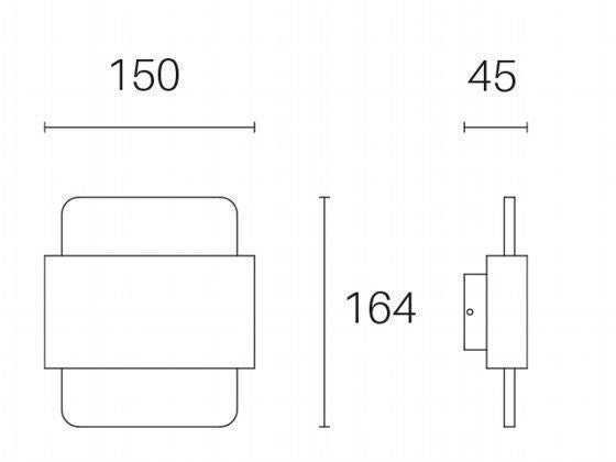 Applique da Esterno a LED 6W+6W 3000K Sovil Bianco