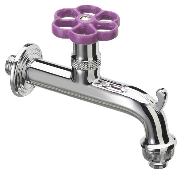Rubinetto per Fontana da Giardino in Ottone Cromato con Ghiera in Tinta Belfer RUB/018 Viola prezzo