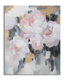 Dipinto su Tela Pink Flowy 80x3,7x100 cm in Legno di Pino e Canvas Multicolor