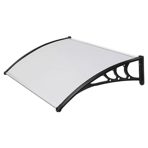 online Pensilina Tettoia Nera in Policarbonato Compatto Satinato Opalino 150x100 cm Seconda Scelta