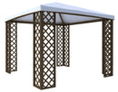Gazebo da Giardino in Legno 3x3m con Copertura in PVC Taini Fox Pocket Noce
