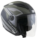 Casco Jet per Scooter Visiera Lunga CGM Phoenix 130G Verde Opaco 