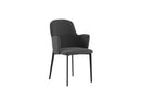 Set 4 Sedie Sophia 53,5x62,5x80 cm in Tessuto Easy-Clean Grigio Scuro       