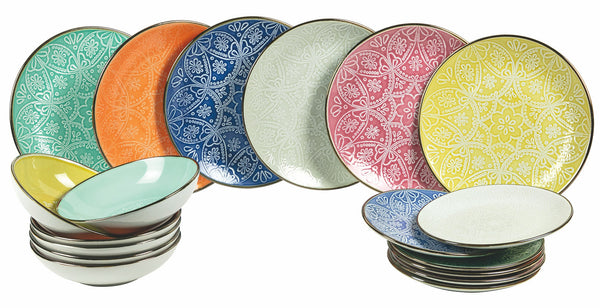 Tafelservice aus Steinzeug 18-teilig Villa d'Este Home Tivoli Baku sconto