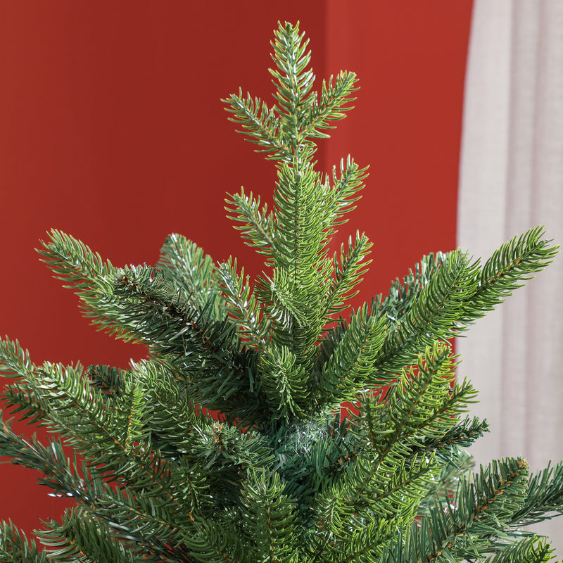 Albero di Natale 210 cm 2445 Rami Design a Carniera con Base in Metallo Verde      