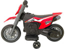 Moto Elettrica per Bambini 6V Motocross Rossa