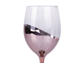 Set 6 Calici Chic in Vetro VdE Tivoli 1996 Trasparente e Rose Gold