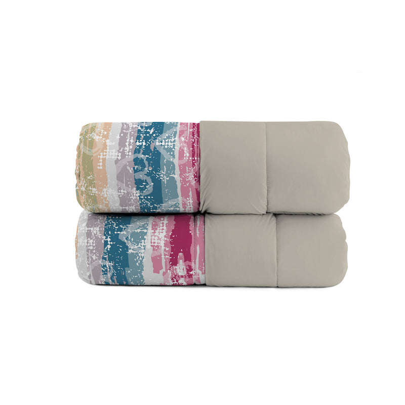 Trapunta Invernale Matrimoniale Stampata in Microfibra 200gr Double Face Love Lines      