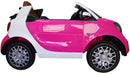 Macchina Elettrica per Bambini 12V Mp4 Smart Fortwo Cabrio Rosa