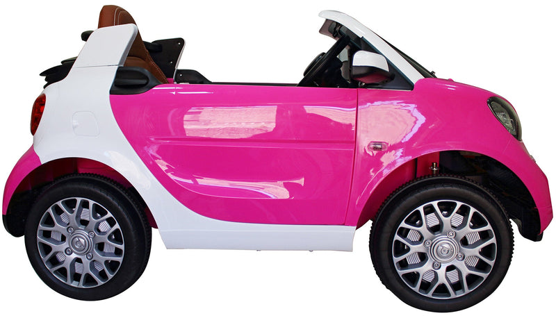 Macchina Elettrica per Bambini 12V Mp4 Smart Fortwo Cabrio Rosa