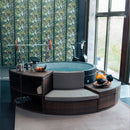 Vasca Idromassaggio Bagno di Ghiaccio da 3°C a 42°C Ø156x70 cm con Mobili 3kW NetSpa Ice Grigia