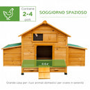 Pollaio Gabbia per Galline Impermeabile da Giardino in Legno 150x100x96.5 cm 