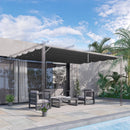 Telo di Ricambio per Pergola da Giardino 3,5x2,6m in Poliestere Grigio Scuro