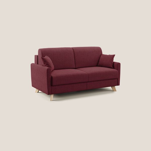 Divano Letto 3 Posti 200x94x97 cm in Tessuto Rosso acquista
