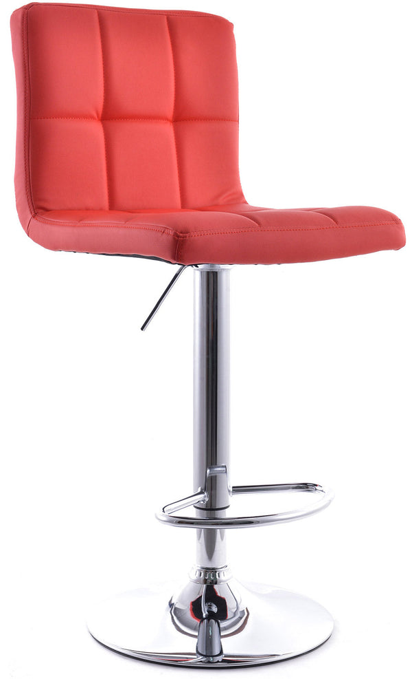 Hocker mit Gasdruckfeder und drehbarem Sitz aus Vandi Red Kunstleder prezzo
