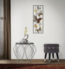 Sgabello Paris Ø35x40,5 cm in Legno Spugna Metallo e Poliestere Grigio Nero e Argento