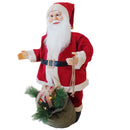 Pupazzo Babbo Natale H80 cm con Luci e Movimento Rosso