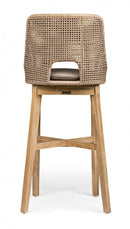 Sgabello Bar con Cuscini 49x57x112h cm Hesperia Tortora