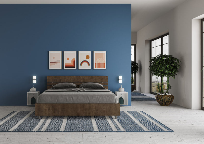 Letto Matrimoniale Testata Doghe Dritta Ankel Noce Varie Misure