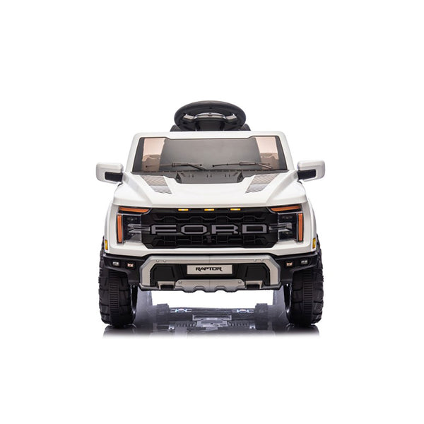 sconto Macchina Elettrica per Bambini Ford Raptor 12V con Telecomando Bluetooth Luci LED e Tappetini Inclusi Bianco