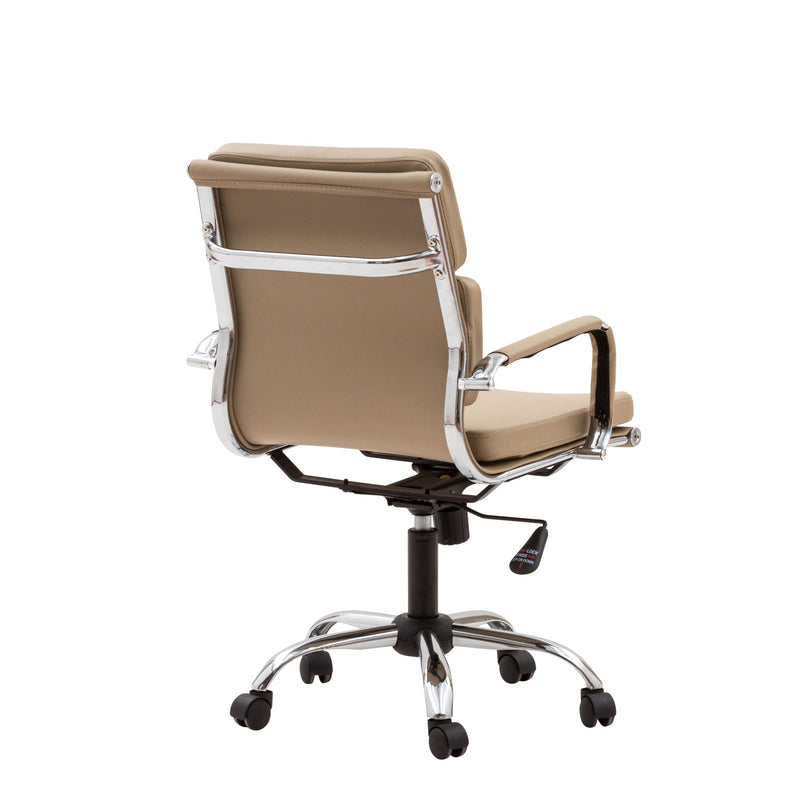 Poltrona Mito Dirigenziale Simil Tortora Cromata