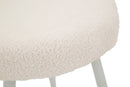 Sedia Mini Ilary Bianca Ø40x67 cm in MDF e Spugna e Ferro e Poliestere Bianco      