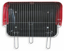 Barbecue a Carbone Carbonella Rettangolare 58x38 cm Soriani Sun-day Rosso