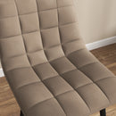 Set 2 Sgabelli da Cucina Stile Nordico 45x47x84 cm in Tessuto Effetto Velluto e Metallo Marrone  