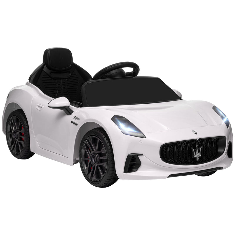 Macchina Elettrica per Bambini con Licenza Maserati Gran Turismo Folgore 12V Bianco   