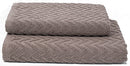 Set Spugna Asciugamani Ospite + Salvietta Sally ZigZag Tortora