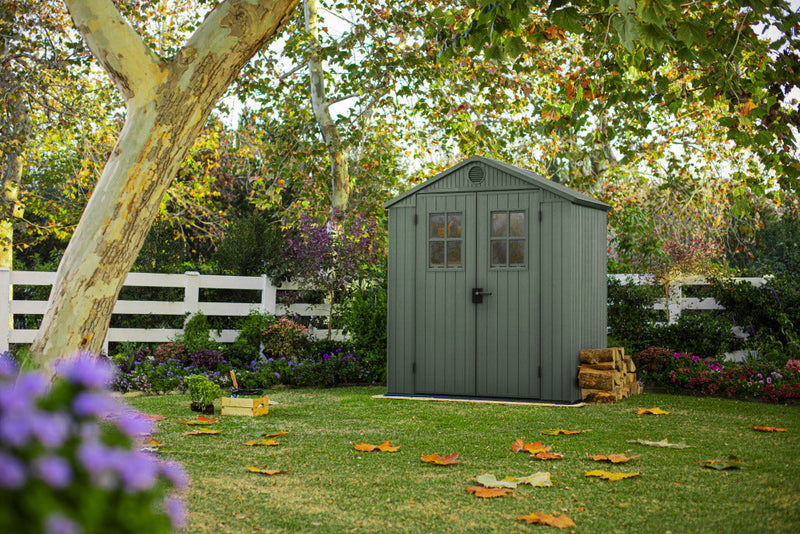 Casetta da Giardino Porta Attrezzi 190x122x221 cmin Evotech+ Keter Darwin 6x4 Verde