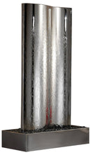 Cascata a Parete Verticale 120x200x60 cm in Acciaio Platino