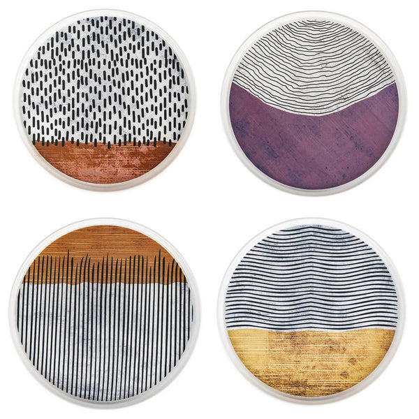 sconto Set 4 Piatti Piani Ø27x2,5 cm  in Ceramica VdE Tivoli 1996 Switch