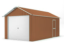 Casetta Box da Giardino in Lamiera di Acciaio 360x912x307 cm Legno