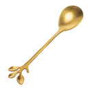 Set di Cucchiaini 6 Pezzi 12x2,5x1,6 cm in Acciaio Inox VdE Tivoli 1996 Luxury Foglie Oro