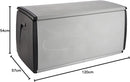Baule Contenitore da Esterno 120x54x57 cm Multiuso in Polipropilene Prince Box Grigio e Nero