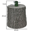 Base Supporto Albero di Natale Grigio Tronco Natalizio 28 cm Realistico Universale