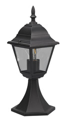 Lampada Palo da Esterno Attacco E27 in Alluminio Nero Opaco
