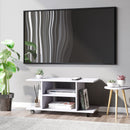 Mobile TV in Legno con Ruote Bianco 80x40x40 cm 