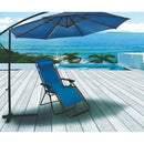 Sedia Sdraio Reclinabile e Richiudibile Rio 65x90x108 cm con Poggiatesta in Poliestere con Struttura in Acciaio Blu Mélange      