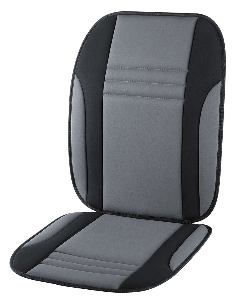 Coprisedile Anteriore Singolo 104x44 cm in Poliestere per Auto Universale Grigio e Nero