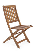 Set 2 Sedie Pieghevoli da Giardino 47,5x60x92 cm in Legno Mali Natural