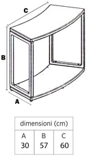 Mobiletto SPA a Giorno per Vasca Idromassaggio Rotonde 60x30x57 cm Grigio