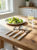 Servizio Set di Posate 24 Pezzi in Acciaio Eme Fast Avorio 18