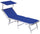 Klappbare Garten-Sonnenliege 180 x 61 x 46 cm aus blauem Aluminium