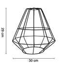 Lampadario a Sospensione Industriale Retrò in Metallo Nero Forja